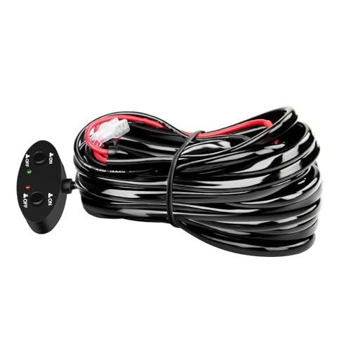 AUXTINGS LED Lichtleisten Kabelbaum, 16 AWG universeller LED Kabelbaum mit 12V 40A Relais, zwei Ein/Ausschaltern zum Umschalten zwischen verschiedenen Modi, 1 Kabel AUXTINGS LED Lichtleisten Kabelbaum, 16 AWG universeller LED Kabelbaum mit 12V 40A Relais, zwei Ein/Ausschaltern zum Umschalten zwischen verschiedenen Modi, 1 Kabel von AUXTINGS