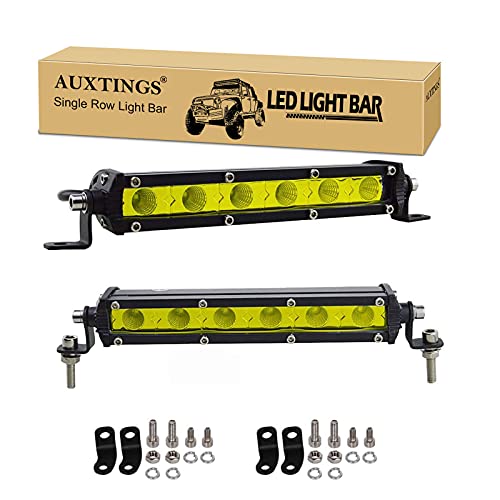 AUXTINGS LED-Scheinwerfer, 2 x 17,8 cm, 30 W, Gelb, einreihig, 3000K,niedriges Profil,ultradünn,Mini-Flutlicht,Off-Road-Lichter AUXTINGS LED-Scheinwerfer, 2 x 17,8 cm, 30 W, Gelb, einreihig, 3000K,niedriges Profil,ultradünn,Mini-Flutlicht,Off-Road-Lichter von AUXTINGS