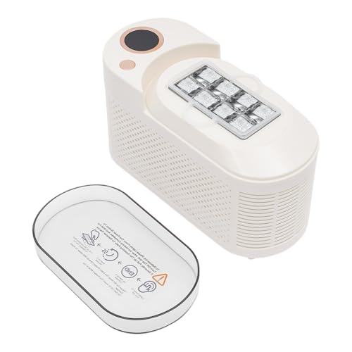 Eiswürfelbereiter,12V Mini-Eiswürfelbereiter für die Arbeitsplatte, kompakte Eismaschine für Zuhause/Auto/Reisen (Weiß) von AUYART