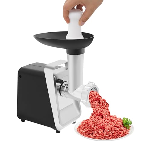 Fleischwolf mit Wurstfüller, Elektrische Fleischwolfmaschine 250W 230 rpm aus Edelstahl mit 3* Schneideköpfe für Küchen, Restaurants, Supermärkte Fleischwolf mit Wurstfüller, Elektrische Fleischwolfmaschine 250W 230 rpm aus Edelstahl mit 3* Schneideköpfe für Küchen, Restaurants, Supermärkte von AUYART
