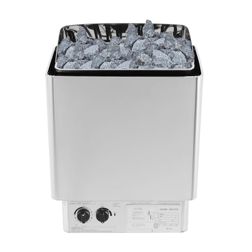 Saunaofen, Saunaofen mit interner Steuerung, 9 kW, Heizrohre aus Edelstahl für Sauna, 9 m³, Timer 3 h, 110 °C, max. 41 x 25 x 58 cm von AUYART