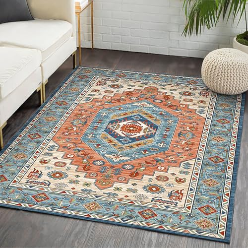 Boho-Teppich für Schlafzimmer, rutschfester, waschbarer Teppich, Vintage-Teppich, Wohnzimmer, fusselfreier Flurläufer, Teppich für den Innenbereich, Fußmatten für Schlafzimmer, Küche, Eingangsbereich( von AUYBGGKEE