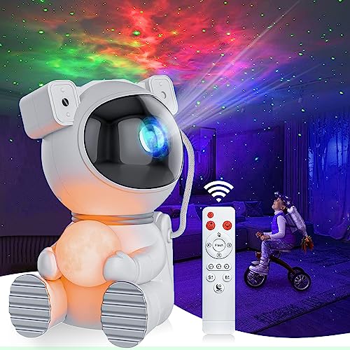 LED Sternenhimmel Projektor Kinder,Astronaut Projektor mit Fernbedienung und Timer,Nachtlicht Sternenhimmel mit 15 Modi,Galaxy Projector für Kinder (Astronaut) von AUYLE