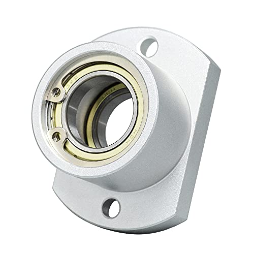 AUZHU- BRC - Metrisch -Doppellagergehäuse mit Aluminium-Flanschsitz, Rechteck Wellenträger mit Lager, Rillenkugellager mit Sicherungsring, Montierte Lager, Größe: D20 mm, L35 mm, Lager Nr.6804 von AUZHU