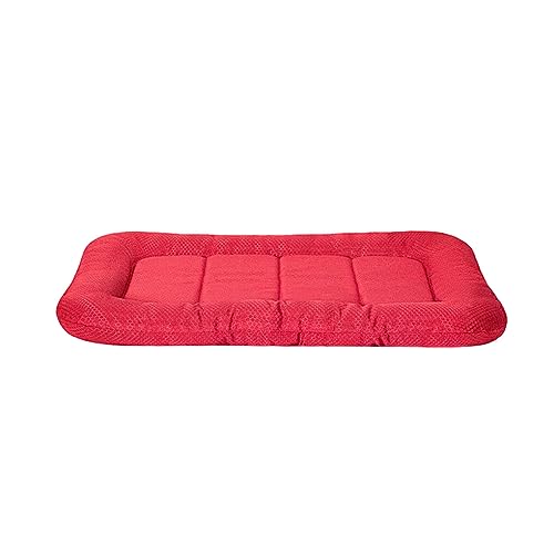 AUklOPVZZ Haustiermatte, wasserdicht und feuchtigkeitsbeständig, präzisionsgewebter, kratzfester Stoff, Kratzfeste Hundematte, Oxford Stoffmatte, Rot, S 60 * 44cm von AUklOPVZZ