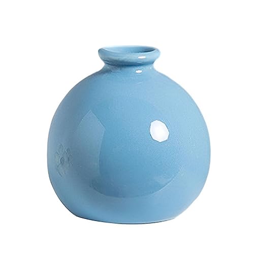 AUklOPVZZ Solide Keramik Blumenvase aus klassischer Form und langlebiger, vielseitig einsetzbarer Keramik, exquisites Handwerk, lebendige Farbe, Blau, Blau von AUklOPVZZ