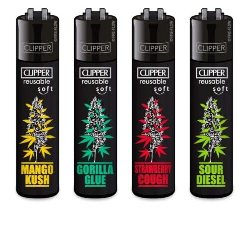 Clipper® 4er FFX Plantz #3 Collection Lighter Flints Feuerzeug + 2 Sticker von AV AVIShI