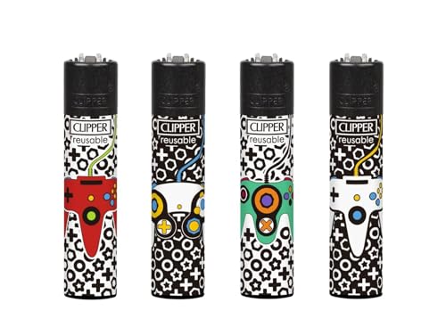 Clipper® 4er Set Gamer4Life #3 Feuerzeuge + 1 Sticker High Zombie von AV AVIShI
