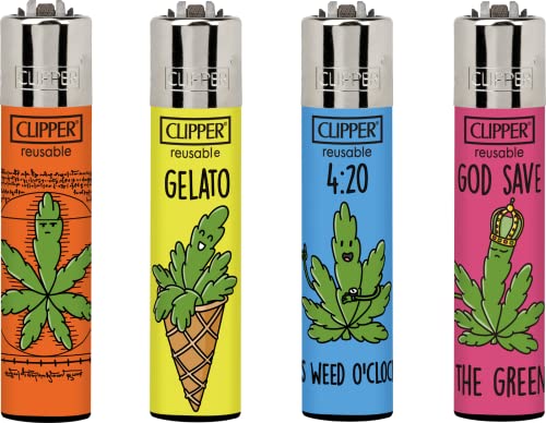 Clipper® 4er Set Rise Up #3 Collection Lighter Flints Feuerzeug + 2 Sticker von AV AVIShI