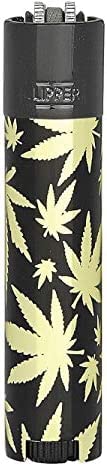 Clipper Flint Metall Metal Lighter Feuerzeug Geschenkbox Large Classic Black Cup Gold Leaves + 1 Sticker High Zombie von AV AVIShI