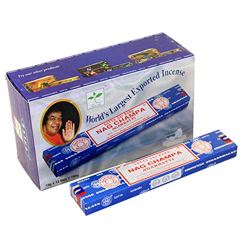 Satya Sai Baba Nag Champa Agarbhatti Agarbatti Räucherstäbchen + AV AVIShI Holder Räucherstäbchenhalter (24, Satya Nag Champa) von AV AVIShI