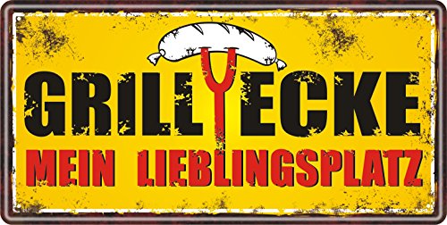 AV Andrea Verlag Großes Metallschild rostfrei Blechschild Schild mit lustigem Spruch im Vintage Retro Look (Grillecke 33509 AV Andrea Verlag Großes Metallschild rostfrei Blechschild Schild mit lustigem Spruch im Vintage Retro Look (Grillecke 33509 von AV Andrea Verlag