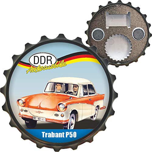 AV Andrea Verlag Ostalgie Flaschenöffner Öffner mit Spruch - Trabant P50 - der DDR Bieröffner Kapselheber für Ostalgiker und Fans für Ostprodukte Ost Produkte von AV Andrea Verlag