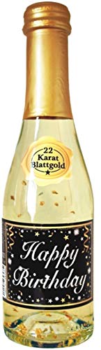 AV Andrea Verlag Pfeif auf's Alter Neutral im Geschenke Set für Frauen zum Geburtstag mit Piccolo 22 Karat Blattgold Gold schwarz (Piccolo HB Gold neutral 56008) von AV Andrea Verlag