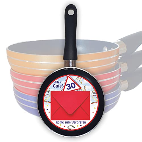 Geldgeschenk Geldpfännchen – Zum 30. Geburtstag - Geburtstagsgeschenk zum runden Geburtstag mit Zahlen | Kohle zum Verbraten Mini Bratpfanne kleine Pfanne als Geschenk zum Geld verschenken Geldgeschenk Geldpfännchen – Zum 30. Geburtstag - Geburtstagsgeschenk zum runden Geburtstag mit Zahlen | Kohle zum Verbraten Mini Bratpfanne kleine Pfanne als Geschenk zum Geld verschenken von AV Andrea Verlag