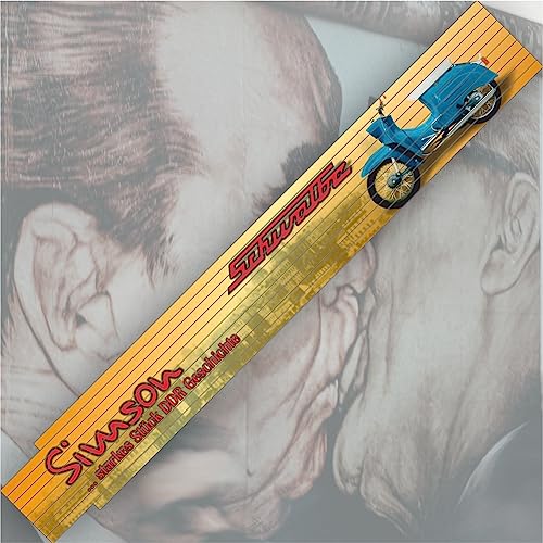 Ostalgie 2 Meter Zollstock - Simson Schwalbe – Der DDR Meterstab Gliedermaßstab für Ostalgiker und Fans für Ostprodukte Ost Produkte von AV Andrea Verlag