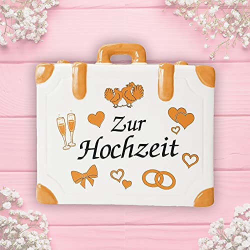 Sparbüchse Spardose Koffer Geschenk - Zur Hochzeit - Reisekoffer just Married Hochzeitsgeschenk Geldgeschenk Sparschwein von AV Andrea Verlag