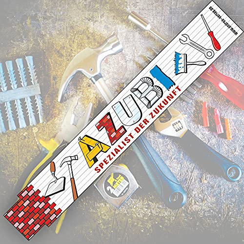 2 Meter Zollstock mit Aufschrift | Spruch - Azubi, Spezialist der Zukunft - 2m Gliedermaßstab Geschenk für Männer Handwerker Heimwerker zum Geburtstag Holz von AV Andrea Verlag