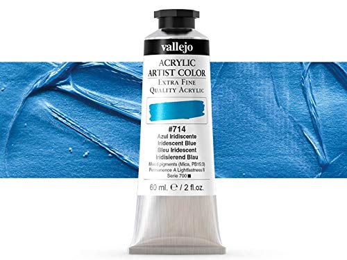Farbe Vallejo Acrylic Artist Color 16714 Iridescent Blue (60ml) von AV Vallejo