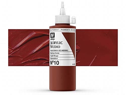 Farbe Vallejo Acrylic Studio 22010 Mars Red (200ml) von AV Vallejo