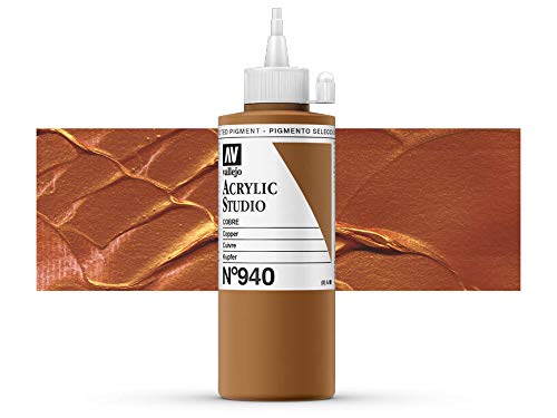 Farbe Vallejo Acrylic Studio 22940 Metallic Copper (200ml) von AV Vallejo