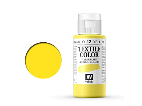 Textilfarbe Vallejo Textile Color 40012 Yellow (Opaque) (60ml) von AV Vallejo