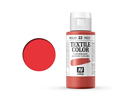 Textilfarbe Vallejo Textile Color 40022 Red (Opaque) (60ml) von AV Vallejo