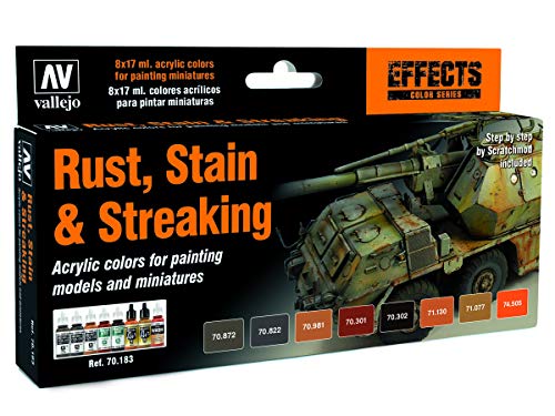 Vallejo Model Color Effects Set 70183 Rust, Stain & Streaking (8) by Scratchmod von Vallejo