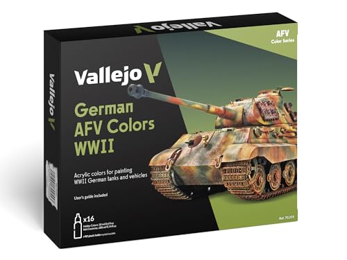 Vallejo Model Color Set 70255 German AFV Colors WWII (16x18ml) von AV Vallejo