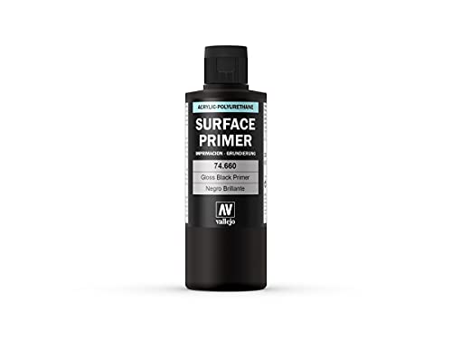 Vallejo Surface Primer 74660 Gloss Black Primer (200ml) von AV Vallejo