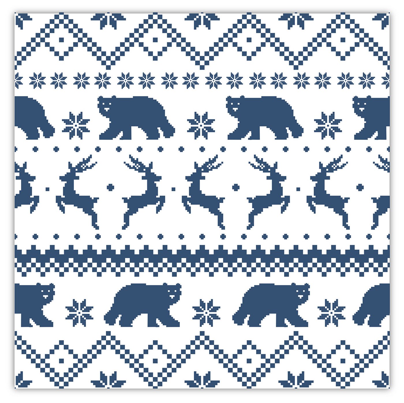 AVA Papierserviette, Servietten 33x33cm 3-lagig Winter Muster 20 Stück Blau / Weiß AVA Papierserviette, Servietten 33x33cm 3-lagig Winter Muster 20 Stück Blau / Weiß von AVA