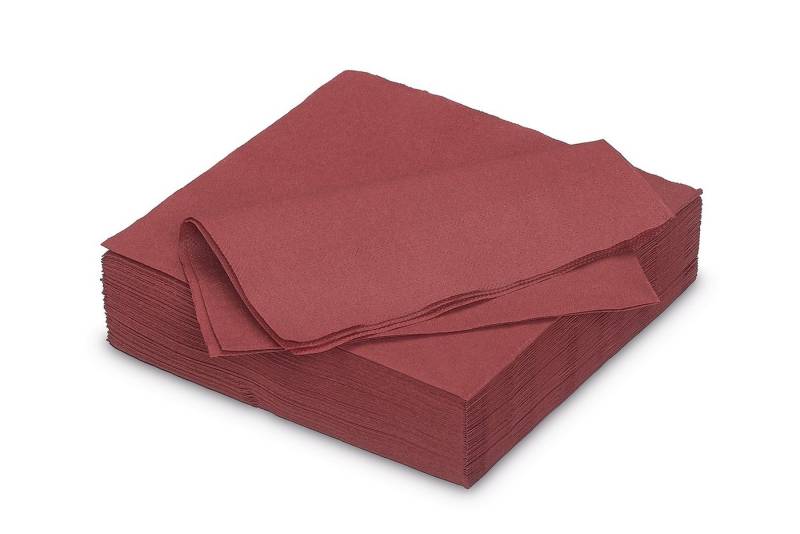 AVA Papierserviette, Servietten aus Papier 33x33cm 2-lagig 50 Stück Weinrot von AVA