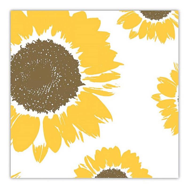 AVA Papierserviette, Servietten stoffähnlich 40x40cm 25 Stück mit Sonnenblumen Motiv von AVA