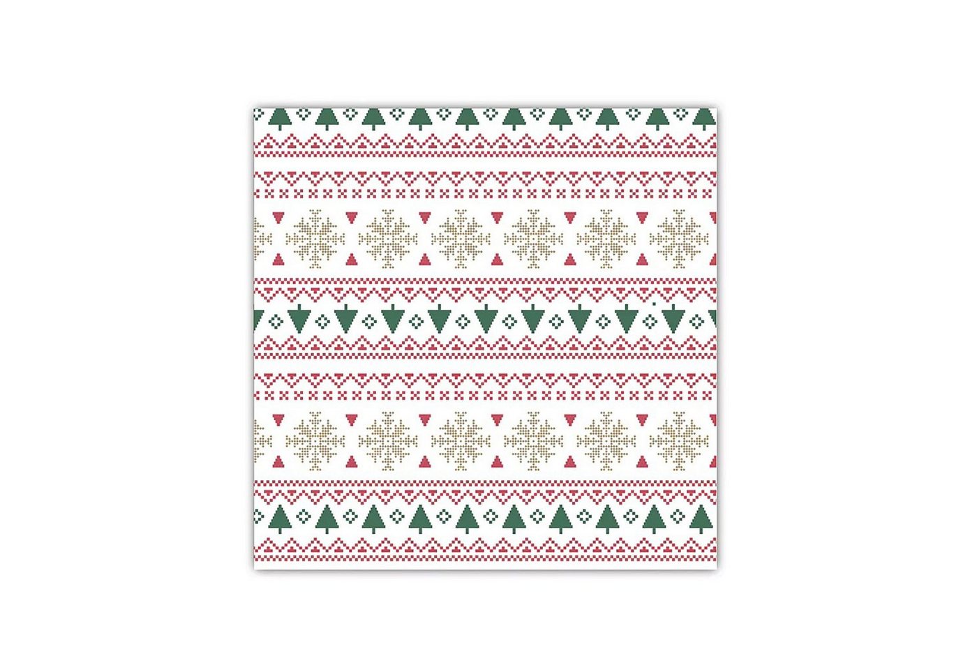 AVA Papierserviette, Servietten stoffähnlich 40x40cm Weihnachtsmotive 25 Stück Rot / Grün von AVA