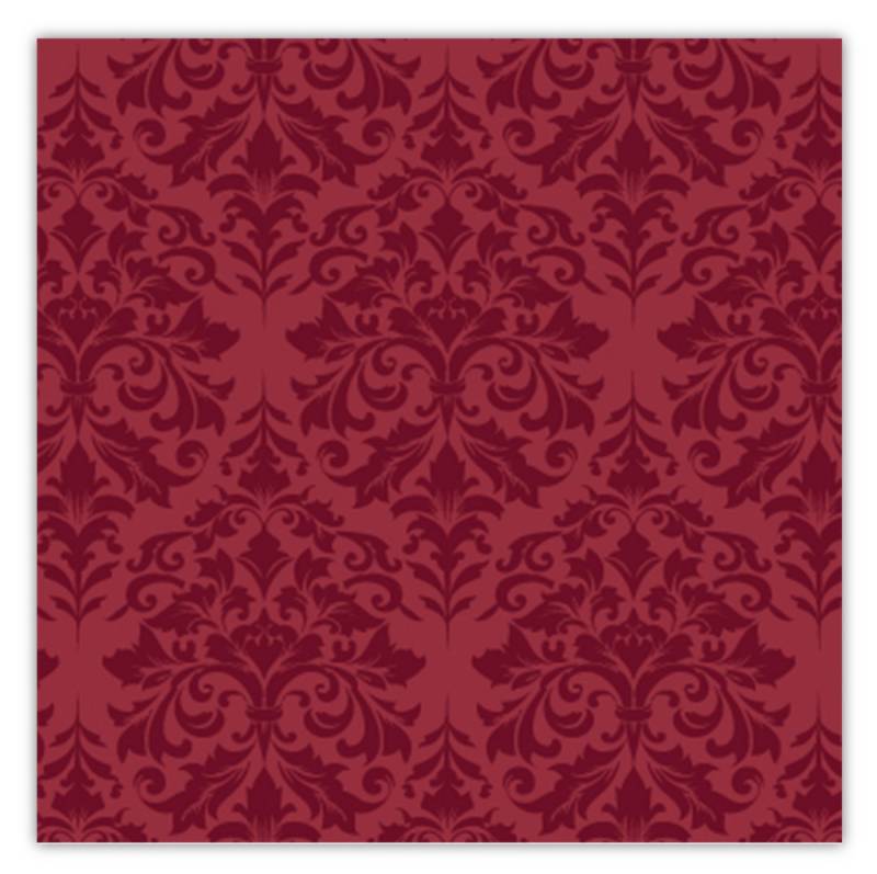 AVA Papierserviette, Servietten stoffähnlich 40x40cm mit Barock Muster Bordeaux von AVA