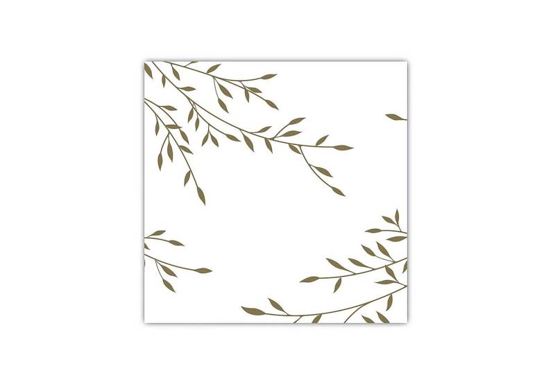 AVA Papierserviette, Servietten stoffähnlich 40x40cm mit Zweigen Motiv 25 Stück Weiß / Gold AVA Papierserviette, Servietten stoffähnlich 40x40cm mit Zweigen Motiv 25 Stück Weiß / Gold von AVA