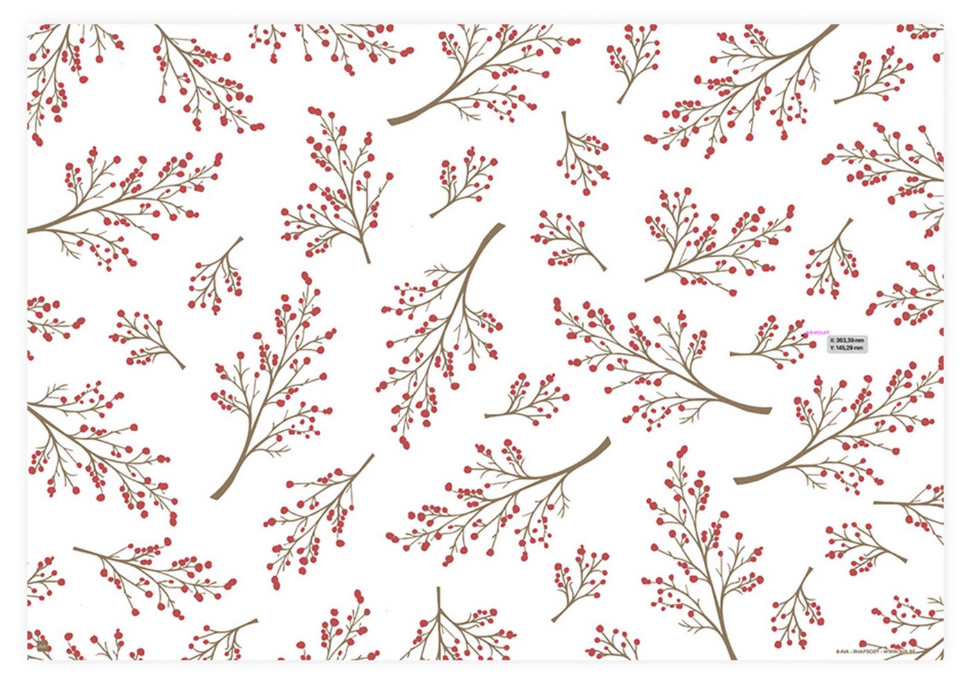 AVA Platzset, Tischsets aus Papier 43x30cm Winterbeeren Motiv 50 Stück Weiß / Rot AVA Platzset, Tischsets aus Papier 43x30cm Winterbeeren Motiv 50 Stück Weiß / Rot von AVA