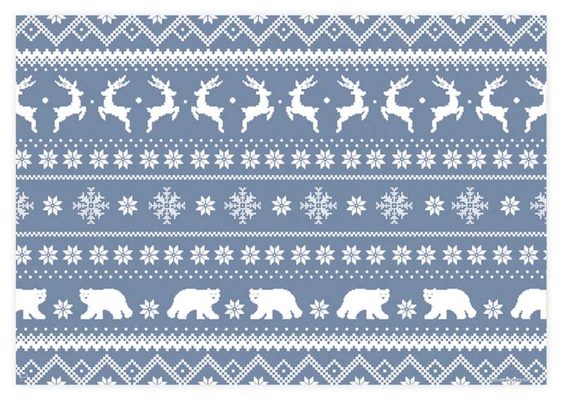 AVA Platzset, Tischsets aus Papier 43x30cm Wintermuster 50 Stück Blau / Weiß Einweg AVA Platzset, Tischsets aus Papier 43x30cm Wintermuster 50 Stück Blau / Weiß Einweg von AVA