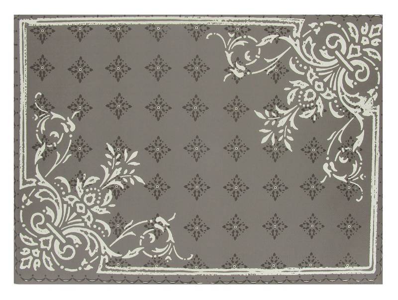 AVA Platzset, Tischsets Papier mit Vintage Ornament Muster 43x30cm grau 100 Stück von AVA