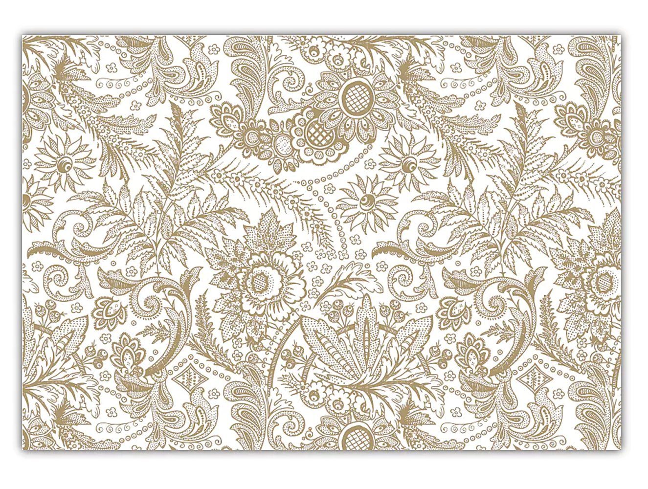 Platzset, AVA, Tischsets aus Papier 43x30cm Ornament Muster 50 Stück Weiß / Gold von AVA