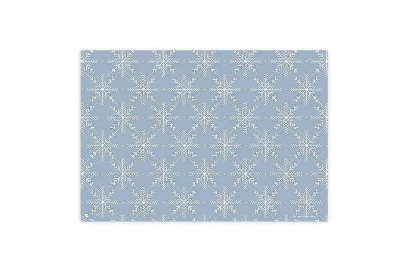 AVA Platzset, Tischsets aus Papier 43x30cm Schneeflocken Muster 50 Stück Hellblau von AVA
