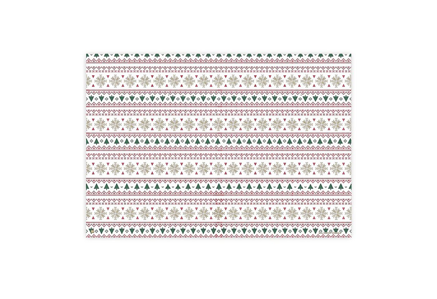 Platzset, AVA, Tischsets aus Papier 43x30cm Weihnachtsmotive 50 Stück Rot / Grün von AVA