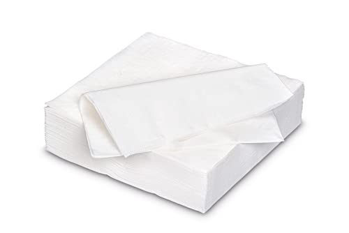 Servietten aus Papier 33x33cm 50 Stück - Farbauswahl in 25x25/33x33/40x40cm - Einweg Tischservietten 2-lagig - Einfarbige Papierservietten für Hochzeit, Geburtstag und Alltag - Weiß von AVA