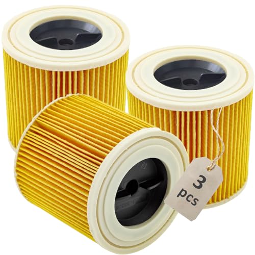 AVAENZO 3 Stück Patronenfilter KFI 3310 für Kärcher WD2 Plus, WD3, WD3S, WD3S V, SE 4001, SE 4002 Nass-/Trockensauger und Waschsauger Artikelnummer 2.863-303.0 von AVAENZO