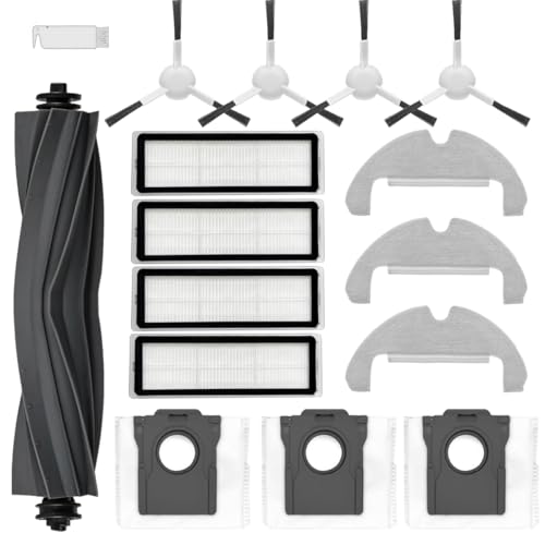 AVAENZO Zubehör Set für Dreame D10 Plus Gen 2 Saugroboter, 1 Hauptbürste, 4 Seitenbürsten, 4 Filter, 3 Staubsaugerbeutel 3 Wischtücher Robot Ersatzteile von AVAENZO