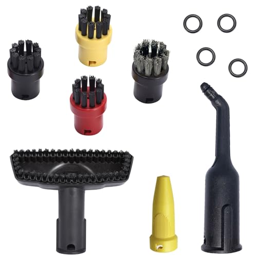 AVAENZO Zubehör für Dampfreiniger Kärcher SC1 SC2 SC3 SC4 SC5 Easyfix, 4 Rundbürstenset,1 Powerdüsen, 1 Gelb Düse, 1 Handdüse 2.884-280.0 Ersatzteile von AVAENZO