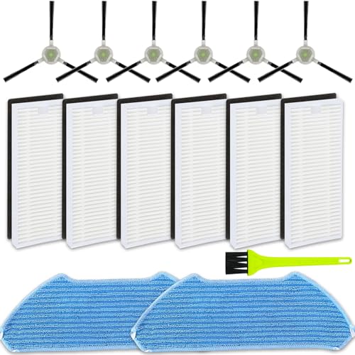 AVAENZO Zubehör für Lefant M2 Pro / M2S Pro, 6 HEPA-Filter 6 Seitenbürsten 2 Wischpads Roboter Staubsauger Ersatzteile von AVAENZO