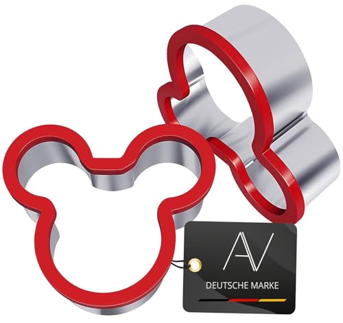 AVANA Edelstahl Ausstechformen Sandwich Cutter Plätzchen Maus Weihnachten Komfortable Kunststoff Oberfläche Keks Ausstecher für Kinder - 2er Set AVANA Edelstahl Ausstechformen Sandwich Cutter Plätzchen Maus Weihnachten Komfortable Kunststoff Oberfläche Keks Ausstecher für Kinder - 2er Set von AVANA