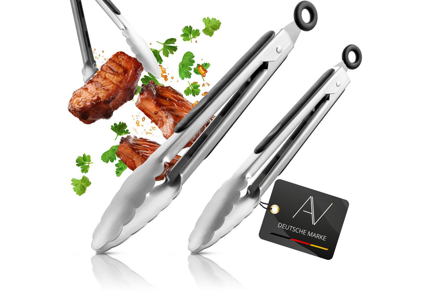 AVANA Grillzange Edelstahl Küchenzange 2er Set Kochzange Silikon Zange Mehrzweckzange, zum Kochen & Grillen AVANA Grillzange Edelstahl Küchenzange 2er Set Kochzange Silikon Zange Mehrzweckzange, zum Kochen & Grillen von AVANA