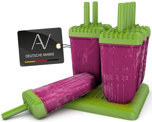 AVANA Wiederverwendbare Eisformen 6 Stück Eis am Stiel Formen Eiscreme Halter Wassereis Eislutscher für Kinder und Erwachsene BPA Frei - Grün von AVANA